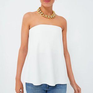 Tuckernuck Strapless Ivory Crepe Marin Top